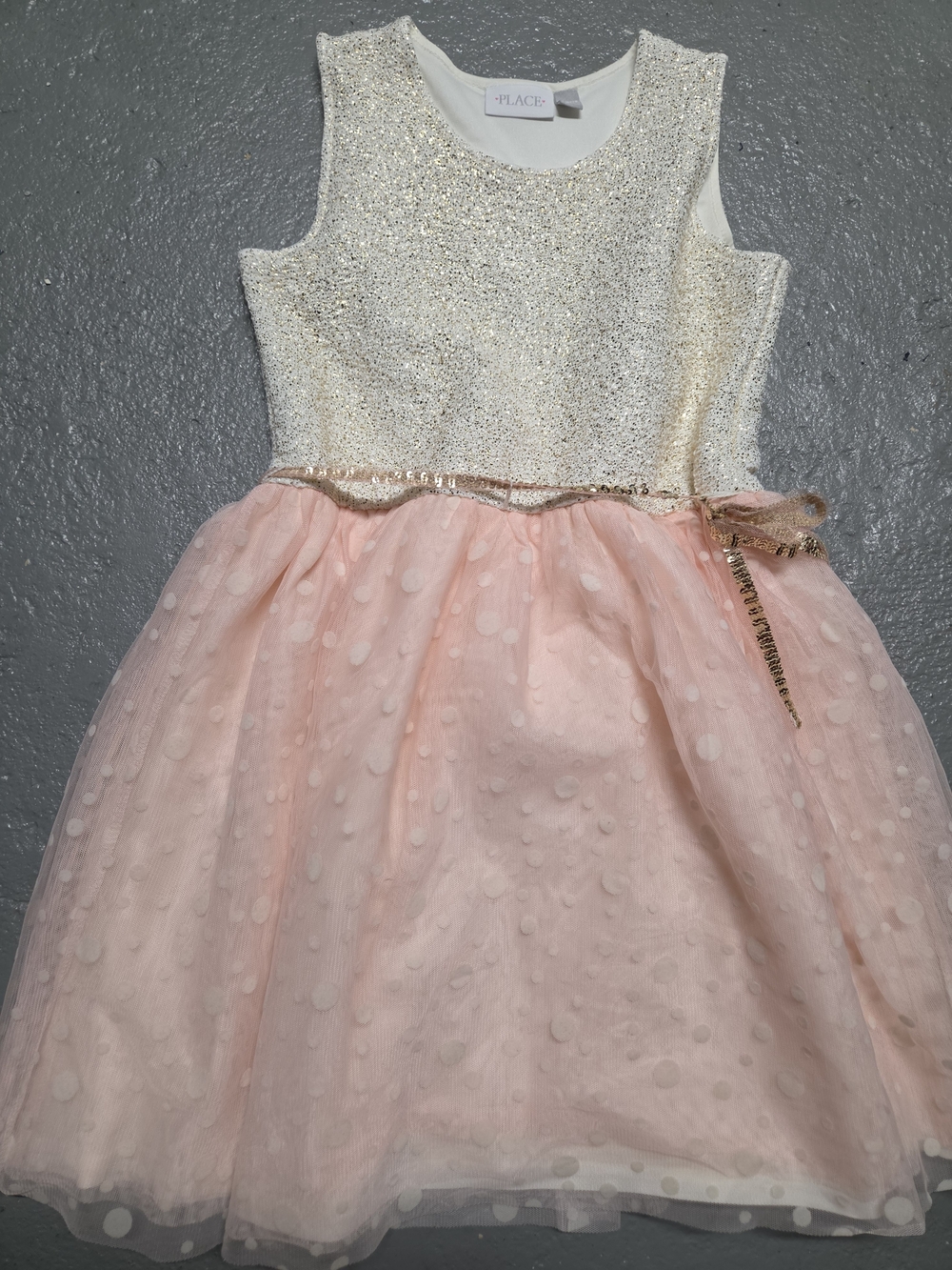 The Children's Place Sparkle Bodice Pink Tulle Party Dress